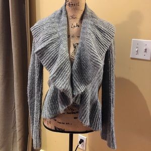 Grey cardigan sweater